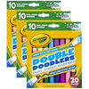 Crayola Dual-Ended Washable Double Doodlers Markers, 10 Count, PK3 588310